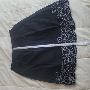 Black floral skirt